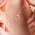 wholesale S925 Sterling Silver Overall Exquisite Stackable Love Heart Necklace for Women, Vintage Fashion Design Heart-shaped Collarbone Chain-0-1