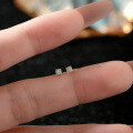 wholesale 925 Sterling Silver Small Square Stud Earrings Minimalist Tiny Ear Bone Studs For Cartilage Piercing Healing-0-2