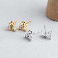 wholesale S925 Sterling Silver Hollow-out Five-pointed Star Stud Earrings, Fashionable Minimalist Everyday Versatile Ear Jewelry-Silver>925 silver