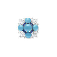 wholesale 925 Silver Gold-Plated Ring with High-Carbon Diamond and Blue Turquoise, Minimalist and Stylish Jewelry, Niche and Versatile Accessory for Women-High Porcelain Blue 130 catties or less US size 8 (Hong Kong size 16-17 EU size 57) Ring length approximately 57mm