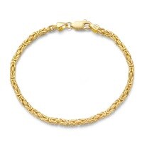 wholesale S925 Sterling Silver Cloud Link Italian 25mm Flat Byzantine Chain Bracelet Unisex Ins Versatile Accessory-18K gold, 16.5CM long, about 5.7g 925 silver