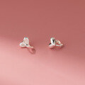 wholesale S925 Sterling Silver Fresh, Sweet, and Lovely Style Exquisite Minimalist Small Heart Ear Studs M05613-0-4