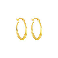 wholesale S925 Sterling Silver Minimalist Geometric Hoop Earrings for Women, Small and Simple, High-End Style-18K gold [20mm]  925 silver
