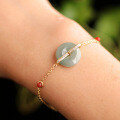 wholesale Metal with certificate jadebracelet literary vintage style cheongsam hanfu Chinese accessory natural gemstone hand jewelry women-0-5