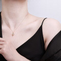 Sterling Silver Moissanite Necklace, Minimalist Fashion, Delicate Pendant-0-2