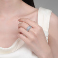 S925 Silver Moissanite Marquise Evil Eye Ring Women's Luxury-0-2
