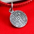 wholesale 925 Sterling Silver Chinese Style Shan Ghost Coin Phone DIY Artistic Retro Pendant Bagua Buckle Braided Red Cord Accessory-0-2