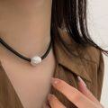 wholesale S925 Sterling Silver Matte Frosted Beaded Pendant Necklace for Women Korean Summer New Arrival Minimalist Versatile High-End Sense Choker-0-2