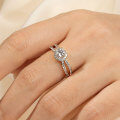 Metal, 05ct Moissanite-Simulant, Split Shank Ring, Luxury Proposal Wedding-0-1