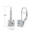 wholesale S925 Sterling Silver Cross-Border Hot-Selling 1-Carat Moissanite Stud Earrings for Women, Fashionable and Elegant with a Sense of Luxury, D Color-0-5
