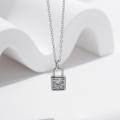 S925 Silver Cross-border 50-Point D Color Moissanite Necklace-0-0