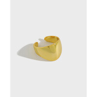 wholesale S925 Sterling Silver Korean-style minimalist versatile smooth clip-on earrings for women without ear piercings-Platinum [single]>925 silver