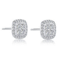 Metal French Light Luxury Lady Earrings, Wholesale Direct.-French-style understated luxury earrings [K white]