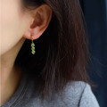 wholesale S925 Silver Natural Hetian Jade Jasper Yang Green Heart-Shaped Ear Clips for Non-Pierced Ears-0-3
