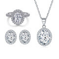 wholesale 925 Sterling Silver Three-Piece Jewelry Set for Women: Ins-Style Versatile Necklace, Zircon Ring Set, and High-Quality Earrings-0-27