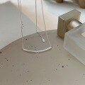 wholesale 925 Sterling Silver Tube Necklace for Women, Korean Dongdaemun Summer New Fashionable Personality Light Luxury Collarbone Chain-0-4