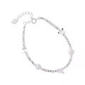 wholesale S925 Sterling Silver Butterfly Freshwater Pearl Small Silver Bead Bracelet, Fashionable and Luxurious Niche Design with a High-End Feel-0-4