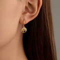 wholesale S925 Sterling Silver Micro-Inlaid Zirconia Tree of Life Hoop Earrings with Ear Clasp, Peace Tree Fashion Minimalist Earrings-0-3