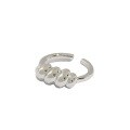 wholesale S925 Sterling Silver 324 Korean Version Ins Minimalist Twist Rope Adjustable Ring for Women Versatile Silver Ring-0-4