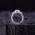 wholesale 18k Gold Plated Silver 6*8mm Radiant Cut Moissanite Ring Sold Out in Cloudsame Jewelry's Cross-Border TikTok Live Broadcast-0-2