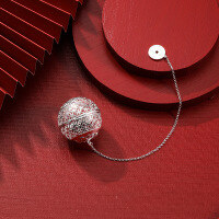 wholesale 999 Pure Silver Tea Infuser Ball, Simple and Portable Travel Tea Leaf Filter, Health Tea Brewing-Silver tea ball (with certificate)