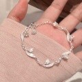 wholesale S925 Sterling Silver New Chinese-style Filigree Lily of the Valley Bracelet, Exquisite and Versatile, Niche Floral Entwined Sweet Hand Jewelry-0-5