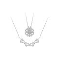 wholesale 925 Sterling Silver Four-leaf Clover Pendant Necklace For Women-0-0