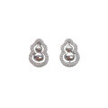 wholesale S925 Sterling Silver Chinese-style Full Diamond Gourd Fu Lu Lucky Transfer Stud Earrings, Exquisite and Niche, Versatile Gift for Best Friend Jewelry-0-4