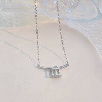wholesale S925 Sterling Silver Maker's Cottage Pendant Necklace Set, High-End Fashion Minimalist Elegant Luxury Platinum Cottage Necklace for Women-Platinum>925 silver