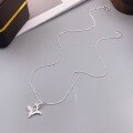 wholesale Sterling Silver Mermaid S999 Maker Cross Pendant Necklace with Diamond Inlay, Unique and Fashionable, Classic and Versatile-0-3