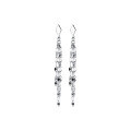 wholesale S925 silver cold and chic tassel long earrings for women, small fresh geometric diamond-shaped Korean-style earrings G7955-0-4