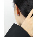 wholesale S925 pure silver EA693 Korean version ins niche design minimalist versatile multi-loop circle earrings ear cuffs for women-0-3