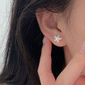 wholesale S925 sterling silver lightweight and versatile starfish earrings for women, Korean autumn new release, minimalist design, sleep-friendly earrings-0-2