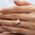Sterling Silver Moissanite Women's Necklace, Sparkling Square Sugar Heart Pendant-0-2