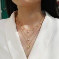 wholesale S925 Silver & Moissanite Cross-Border Hit Layering Necklace, Tarnish-Free, High-End Long Gold Chain, Light Luxury Niche-0-3