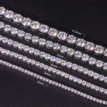 wholesale S925 Sterling Silver Gold Plated Hip Hop Tennis Chain with 2-65mm Full Pavé Moissanite, Ready to Ship-0-4