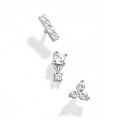 wholesale S925 Sterling Silver New Geometric Diamond Inlaid Stud Earrings Set, Cross-Border Hot Selling Fashion Trendy INS Earrings-0-4