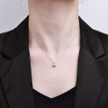 S925 Sterling Silver Moissanite Necklace, Minimalist Style, Ready Stock-0-2