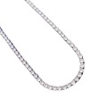 wholesale Metal material first, Zhuo Zhifan new high-carbon diamond full diamond necklace NIS simulated diamond 4*4mm row diamond chain for distribution-0-4