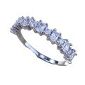 wholesale S925 Sterling Silver Zirconia-Embedded Stack Ring for Women, High-End Fashion Sense, Xiaohongshu-0-4