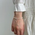 wholesale 925 Sterling Silver Hot-selling in Japan and Korea Women's Natural Freshwater Pearl Bracelet with H Letter Pendant Exquisite Design-0-2