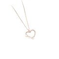 wholesale S925 Sterling Silver Overall Exquisite Stackable Love Heart Necklace for Women, Vintage Fashion Design Heart-shaped Collarbone Chain-0-4