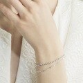 wholesale S925 Sterling Silver Japanese and Korean New Fashion Trendy Exquisite Small Lock Bracelet Double Layer Niche Design Drop Shipping-0-1