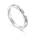 wholesale S925 Sterling Silver Minimalist Smooth Band Ring for Women, High-End Light Luxury Pinky Ring, Popular in Europe and America-0-0