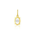 wholesale 18k Gold Minimalist Style Fancy Shape Lab-Grown Diamond Pendant 05 Carat Single Diamond Necklace for Couples Gift-0-1