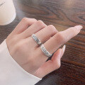 wholesale S925 silver retro antique auspicious and artistic engraved open ring with a meaningful design-0-3