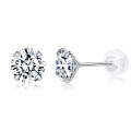 wholesale 925 Sterling Silver Moissanite Stud Earrings Simple Four-Prong Single Stone Earrings for Women Versatile Elegant Moissanite Earrings Hypoallergenic Ear Jewelry-0-4