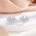 wholesale S925 Sterling Silver Exquisite Full CZ Stud Earrings for Women, Versatile European and American Fashion High-End Branded Jewelry-0-1