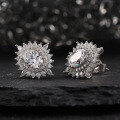 wholesale 925 Silver New Style Super Sparkling 8A Premium Zircon Stud Earrings for Women, High-End Earrings, Manufacturer Wholesale-0-0