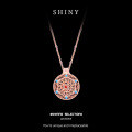 S925 Silver Octagonal Compass Pendant Lotus Braided Necklace-0-4